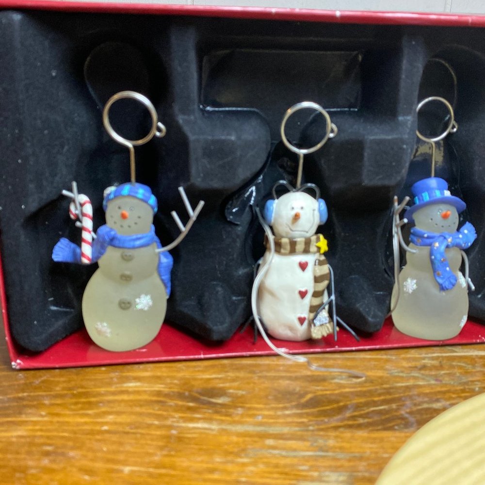 Christmas Snowmen Photo Holders New St. Nicholas